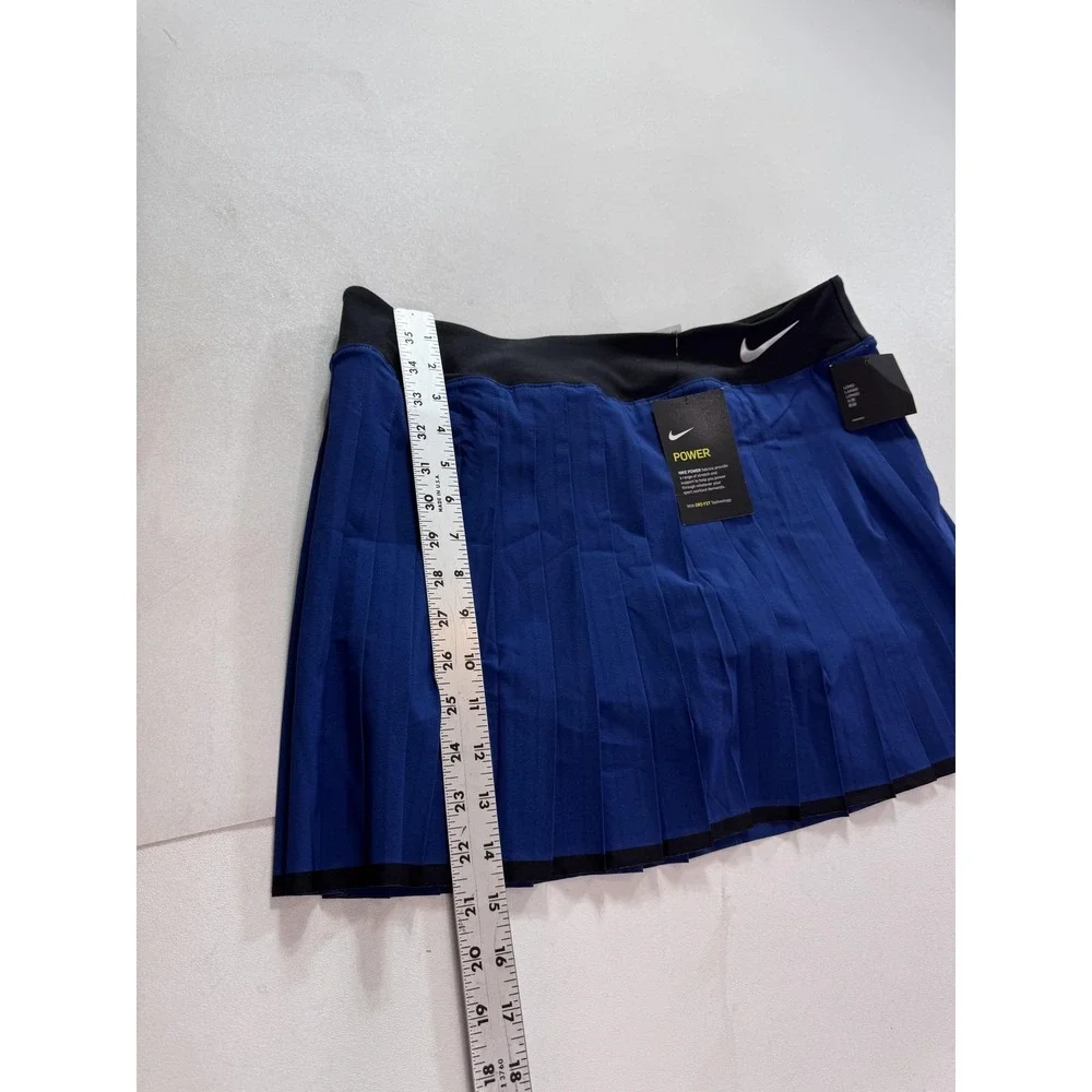 Nike Skort Womens Large Blue Dri-FIT Pleated Tennis Power Built In Shorts NWT